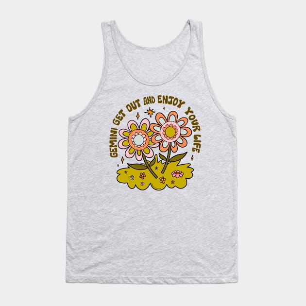 Gemini Flower Tank Top by Doodle by Meg